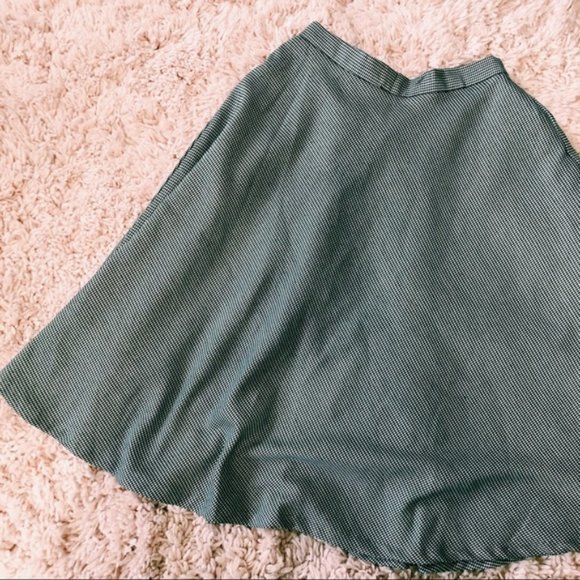 Vintage Black & White Tiny-Checkered Skirt - Picture 2 of 6